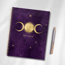 Celestial Gold Triple Moon Paars Monogram
