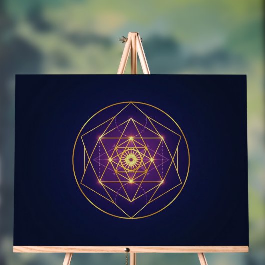 Celestial Golden Mandala — Balance in the Infinite Acryl Bord (Neutraal)