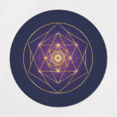 Celestial Golden Mandala — Balance in the Infinite Labels (Design 1)
