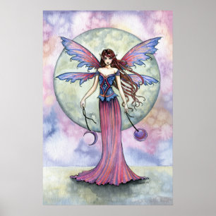 Celestial gothic Fairy Poster Print