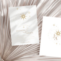 Celestial Goud en Witte Sterren Bruiloft