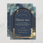 Celestial Goud Zon Maan Goud Glitter Kaart (Voorkant / Achterkant)