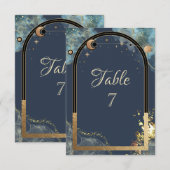 Celestial Goud Zon Maan Goud Glitter Kaart (Voorkant / Achterkant)