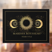 Celestial Goud Zwart Zon Maan Window Cling Raamsticker (Vel 2)