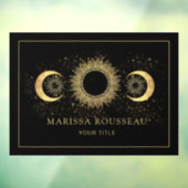 Celestial Goud Zwart Zon Maan Window Cling Raamsticker (Vel 3)