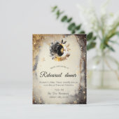 Celestial Gouden Sterren Moons Donker Kaart (Staand voorkant)