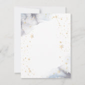 Celestial gouden zon, maan, sterren bloemen kaart (Achterkant)