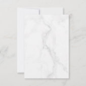 Celestial Gray Marble Moon Phases Wedding RSVP Kaartje (Achterkant)