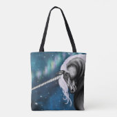 Celestial Guardian: Grijze Eenhoorn met Aurora Dan Draagtas (Achterkant)