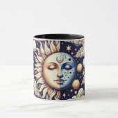 Celestial Half Sun & Moon Blue Yellow Mok (Midden)