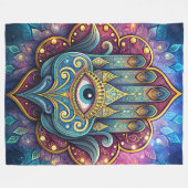 Celestial Hamsa  Fleece Deken (Voorkant (Horizontaal))