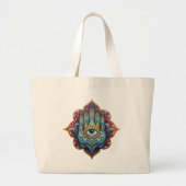 Celestial Hamsa Grote Tote Bag (Voorkant)