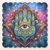 Celestial Hamsa  Kartonnen Onderzetters (Voorkant)