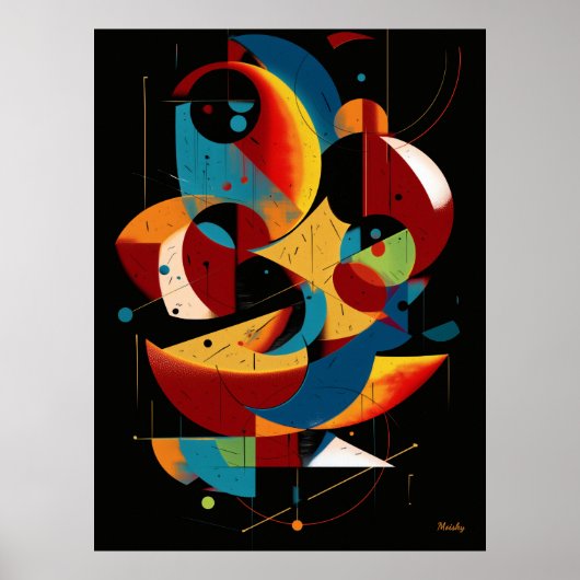 Celestial Harmony – Dynamic Geometric Abstract Poster (Voorkant)