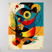 Celestial Harmony – Mid-Century Geometric Flow Wal Poster (Voorkant)