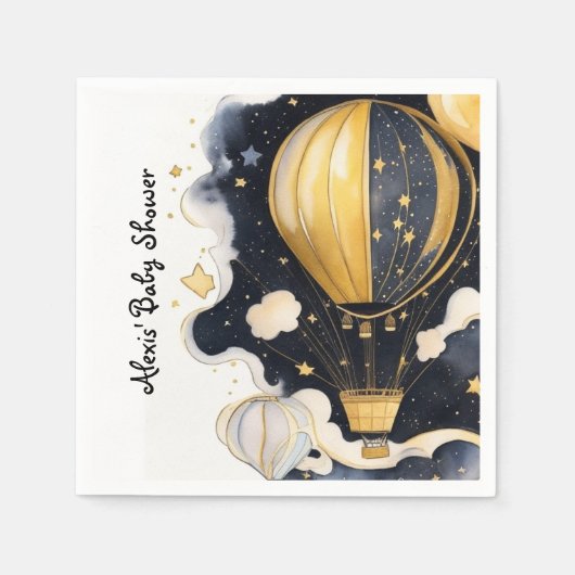 Celestial Hete Luchtballon Baby shower Servet (Voorkant)