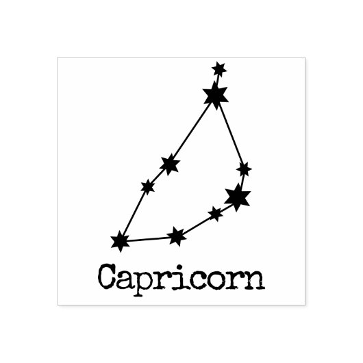 Celestial Horoscope Capricorn Rubberstempel (Afrduk)