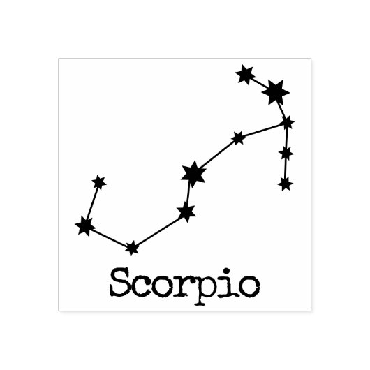 Celestial Horoscope Scorpio Rubberstempel (Afrduk)