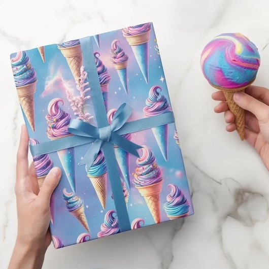 Celestial Ice Cream Cones Cadeaupapier