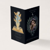 Celestial Indigo Pagan Witch Funeral Programme (Outside)