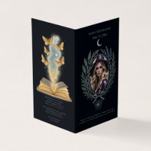 Celestial Indigo Pagan Witch Funeral Programme