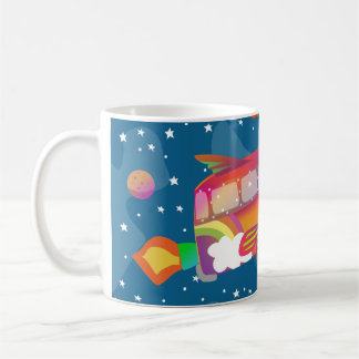 Celestial Journey - Groovy Peace Van Space Ship Koffiemok