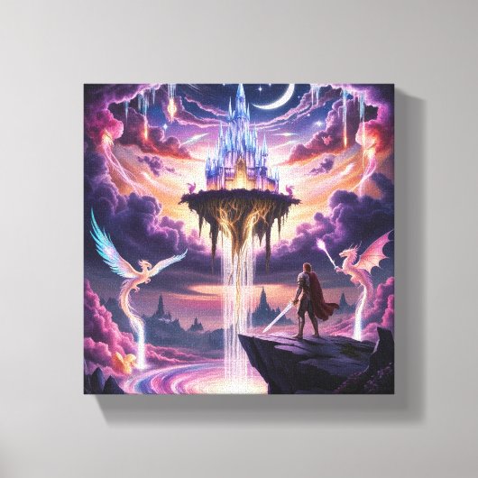Celestial Kingdom Canvas Art – Mythisch Drijvend (Voorkant)
