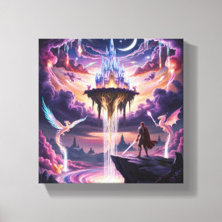 Celestial Kingdom Canvas Art – Mythisch Drijvend Afdruk