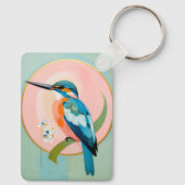 Celestial Kingfisher: A Study in Azure and Gold Sleutelhanger (Achterkant)