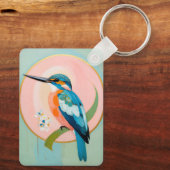 Celestial Kingfisher: A Study in Azure and Gold Sleutelhanger (Achterkant)