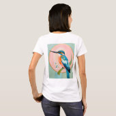 Celestial Kingfisher: A Study in Azure and Gold T-shirt (Achterkant volledig)