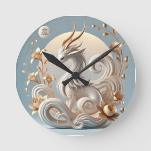 Celestial Kirin Fantasy Collectie Ronde Klok