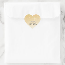 Celestial Let Go Let God Cross Blessing Hart Sticker