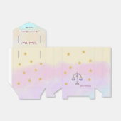 Celestial Libra Watercolor | 1st Birthday Bedankdoosjes (Uitgevouwen)