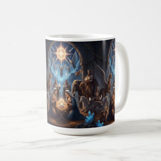 Celestial Light Over Unity – Inspirational Mug Koffiemok (Voorkant rechts)