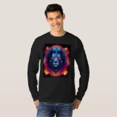 Celestial Lion God In Space Leo Zodiac Universe Ga T-shirt (Voorkant volledig)