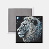 Celestial Lion Night Sky Air Art Magneet (Voorkant / Achterkant)