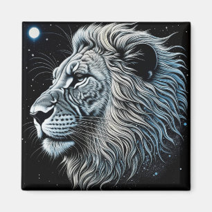 Celestial Lion Night Sky Air Art Magneet