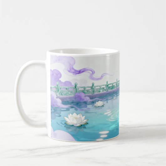 Celestial Lotus Lake Fantasy Mug (Gauche)