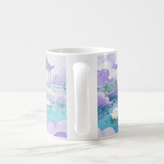 Celestial Lotus Lake Fantasy Mug (Poignée)