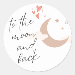 Celestial Love Affair: Naar de maan en terug Ronde Sticker