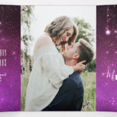 Celestial Love Geschreven in Stars Photo Wedding Drieluik Uitnodiging (Binnenkant midden)
