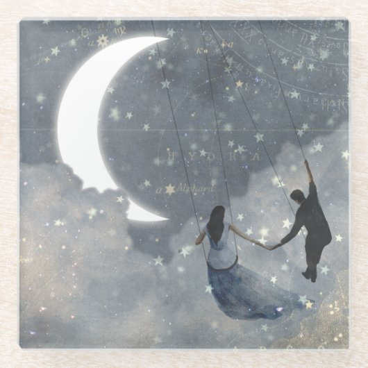 Celestial Love Glazen Onderzetter (Voorkant)