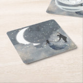 Celestial Love Vierkante Kartonnen Onderzetter (Schuin)