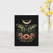 Celestial Luna Moth Subtle Anti Trump Kaart (Gele Bloem)