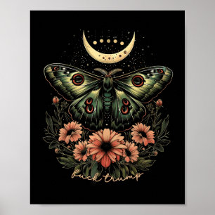 Celestial Luna Moth Subtle Anti Trump Poster