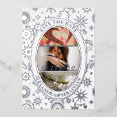 Celestial Maan Bruiloft Aankondiging Save the Date (Voorkant)