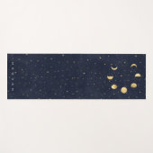 Celestial Maan Phases Gouden Monogram Yoga Mat (Voorkant (horizontaal))