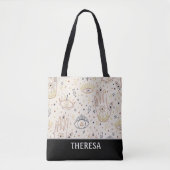 Celestial Magic Hamsa Evil Eye Canvas tas (Voorkant)