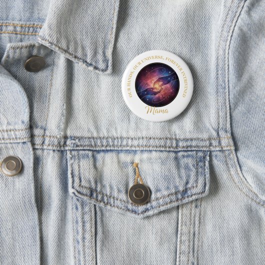 Celestial Mama Hands Galaxy Universe Ronde Button 5,7 Cm (In situ)